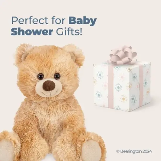 Bearington Lil Kipper Plush Teddy Bear: Classic Hand-Sewn 11.5" Light Brown Stuffed Bear image {3}