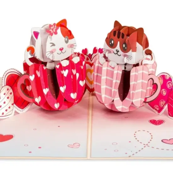Paper Love 3D Love Cat Mug Pop Up Card image {7}