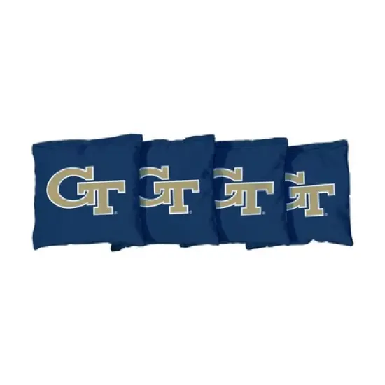NCAA Georgia Tech Yellow Jackets Corn-Filled Cornhole Bags Navy Blue - 4pk image {1}