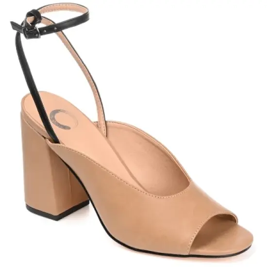 Journee Collection Womens Calypso Buckle Ankle Strap Block Heel Sandals image {13}