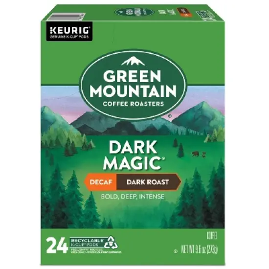 Green Mountain Dark Magic Roast Keurig K-Cup Coffee Pods - Decaf - 24ct image {10}