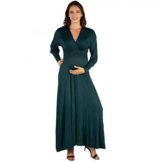 V-Neck Maxi Masternity Dress image {6}