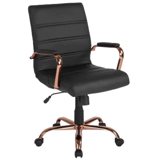 Merrick Lane Contemporary Mid-Back Home Office Chair with Padded Arms image {20}