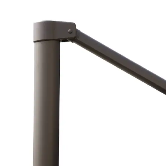 Crestlive Products 11.5'x11.5' Luxury Aluminum Frame Double Top Round Offset Cantilever Umbrella Black image {3}