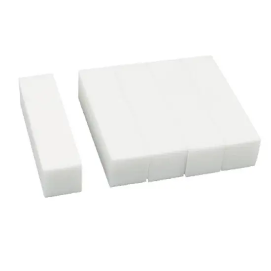 Unique Bargains Tips Manicure Tool Nail Art Buffing Sanding Files Block Pedicure Care White 5pcs image {3}