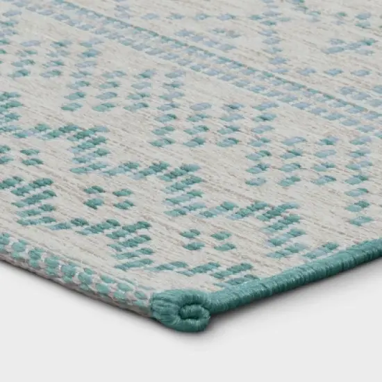 5' x 7' Tapestry Woven Outdoor Rug Aqua - Opalhouse&trade; image {2}