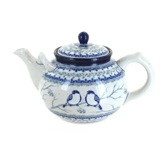 Blue Rose Polish Pottery 444 Ceramika Artystyczna Large Teapot image {6}