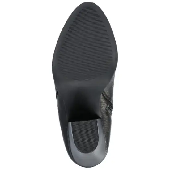 Journee Collection Womens Vally Inside Zip Stacked Heel Booties image {4}