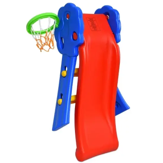 Costway Children Kids Toddlers Folding Slide W/Bask image {7}