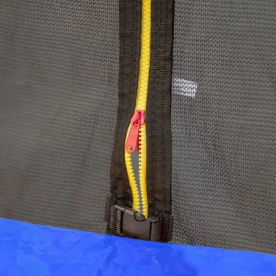 GDFStudio Bright Outdoor/Indoor Steel Ladder 16FT Round Trampoline with Enclosure and Soccer Goal image {3}