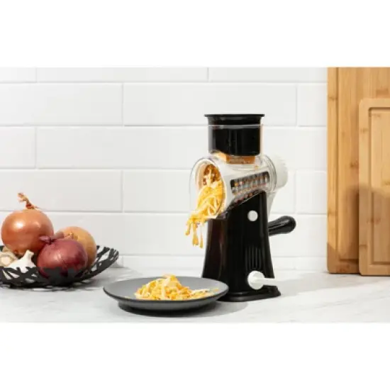 Rotary Cheese Grater with Handle, Manual Cheese Shredder Strong Suction Base. Kitchen Mandoline Vegetable Slicer. Grater for Fruit, Vegetables, Nuts image {10}