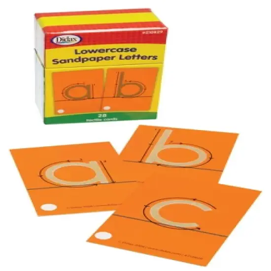 Didax Special Needs Fine Lowercase Tactile Sandpaper Letters, Gr PreK-1, Set of 28 image {1}