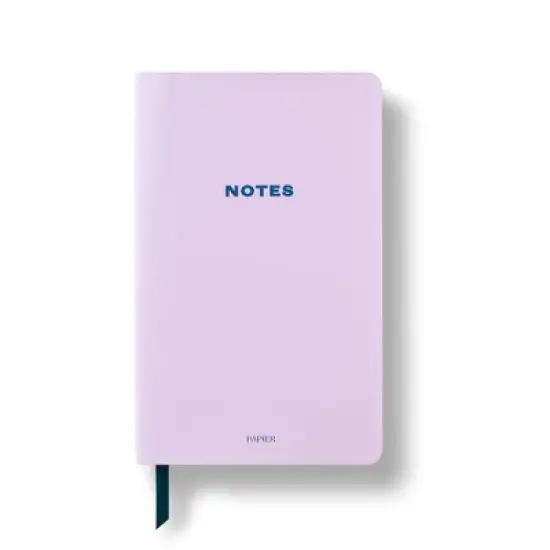 PAPIER 150pg Ruled Notebook Faux Leather Notes Lilac Soft Cover image {3}