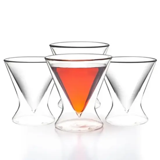 LEMONSODA Double-Walled Stemless Martini Glasses  - 8oz image {7}