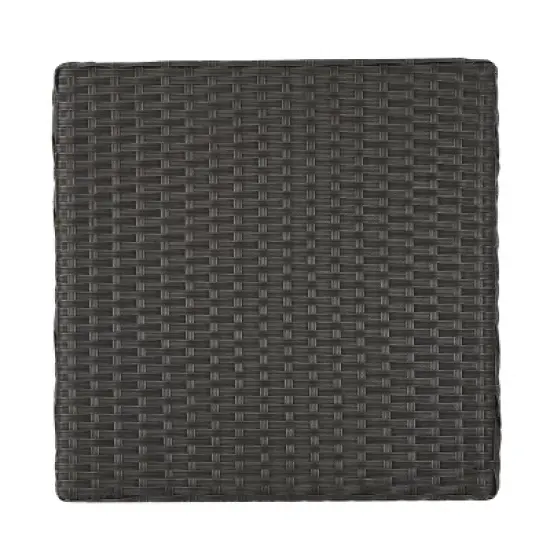 MOEPISY Outdoor Rattan Side Table, Dark Brown image {7}