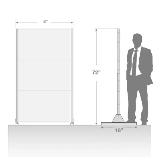 PexFix 72 in. H x 47 in. W Black Outdoor Metal Privacy Screen image {3}