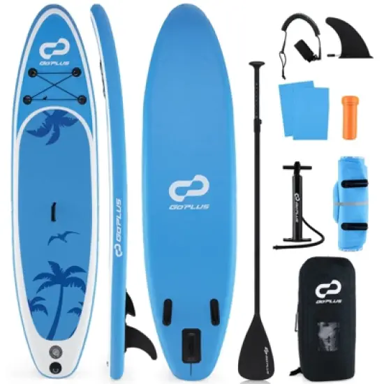 Costway Small Inflatable SUP Board, Portable Paddle Board with 5D rings Stand Up Paddle Board for Youth & Adult Blue/Turquoise/Green/Orange/Navy/Pink/Light Pink image {10}