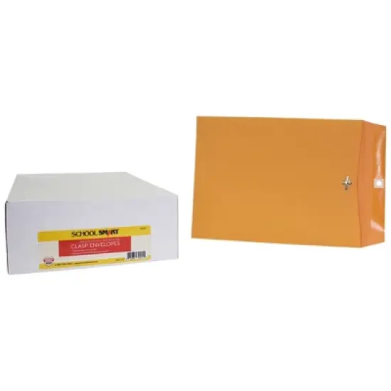 School Smart Kraft Envelopes with Clasp, 9 x 12 Inches, Pack of 100 image {6}
