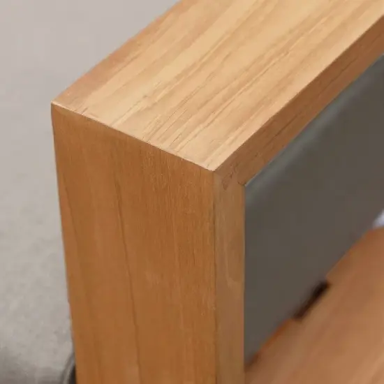 Cambridge Casual Logan Teak Wood Outdoor Sofa with Sunbrella Cast Shale Cushion: Weather-Resistant, 3-Seater Patio Furniture image {7}