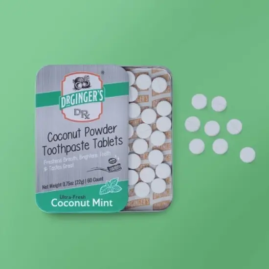 Dr. Ginger's Coconut Toothpaste Tablets - Mint - 60ct image {2}