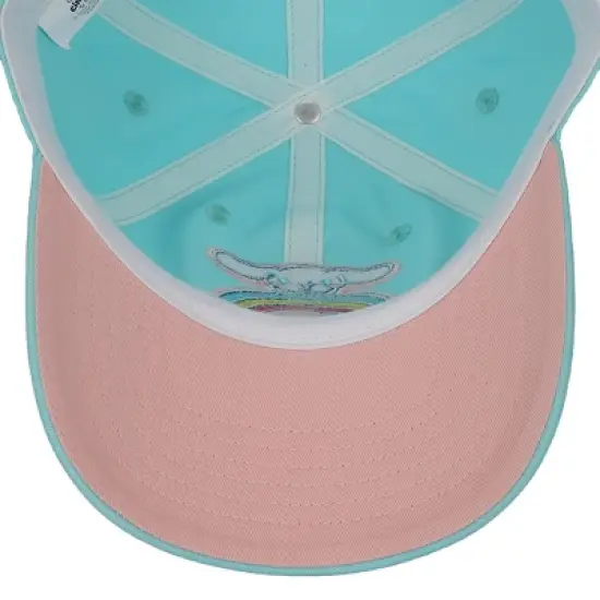Cinnamoroll Chenille Character Patch Men's Teal Washed Cotton Twill Baseball Cap image {5}