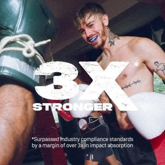 SafeJawz EXTRO Dual Layer Sports Mouth Guard with Case and Disinfectant Spray Bundle Kit for Basketball, Football, MMA, Hockey, Wrestling - Adult - image {3}