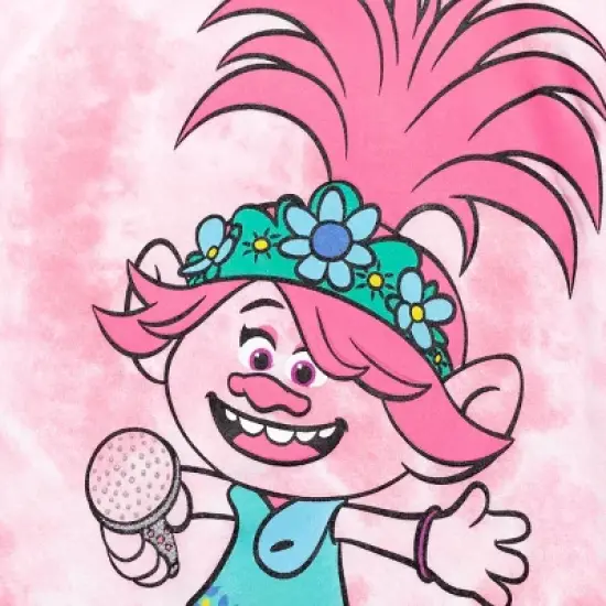 TROLLS Poppy Little Girls Fleece Pullover Sweatshirt & Leggings Set Pink  image {2}