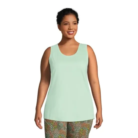 Lands' End Women's Supima Cotton Scoop Neck Tunic Tank Top image {10}