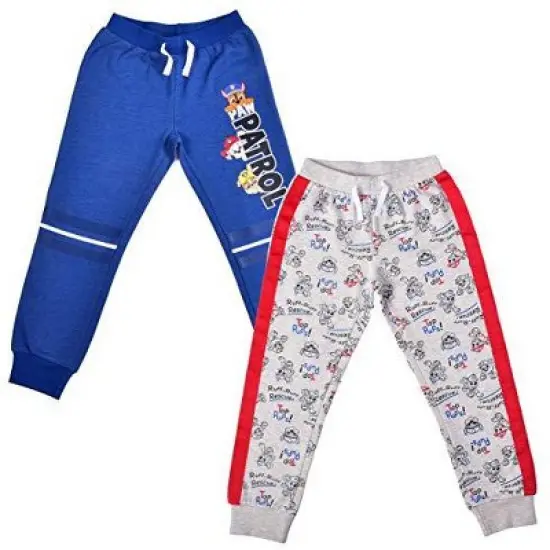 Nickelodeon Boy's Paw Patrol 2 Piece Drawstring Waist Jogger Pants Bundle Set for toddler image {4}