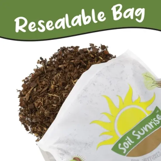 Soil Sunrise 100% Natural Pine Bark Mulch, for Container Gardening, Soil Supplement, Houseplants, Terrariums image {7}