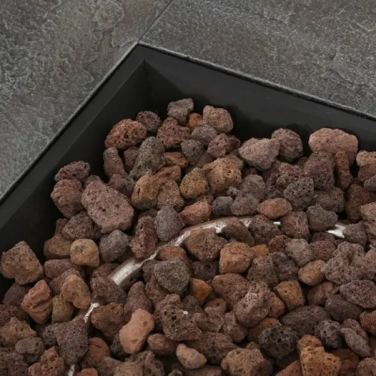 Blaeberry Outdoor Square Fire Pit Natural Stone - Christopher Knight Home image {3}