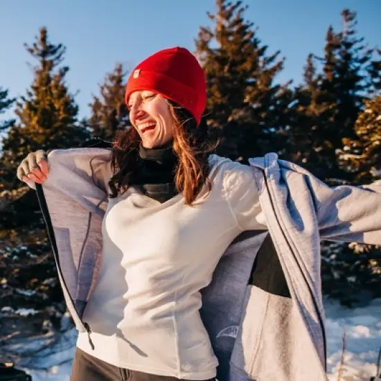 Minus33 Merino Wool Expedition - Brushed Neck Gaiter Kodiak Fleece Black image {6}