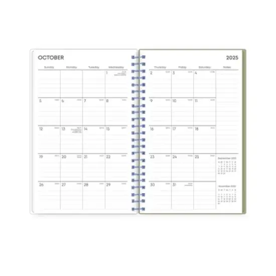 Blue Sky Weekly/Monthly Planning Calendar 5"x8" Barbara Green image {5}