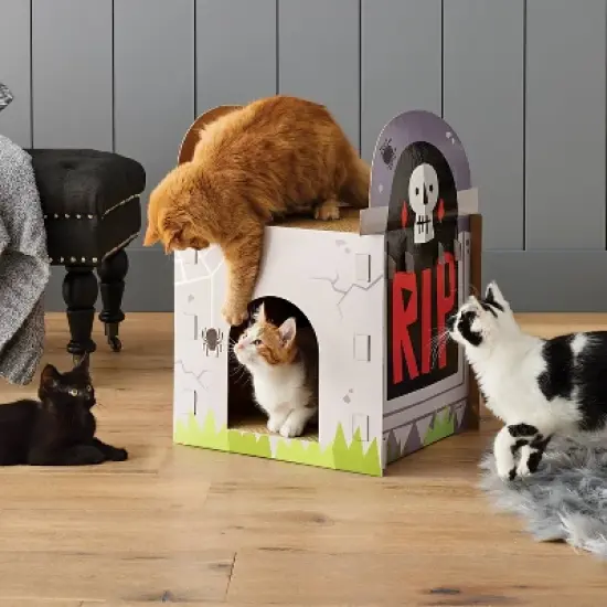 Halloween Double Decker Tombstone Cat Scratcher - Hyde & EEK! Boutique&trade; image {1}