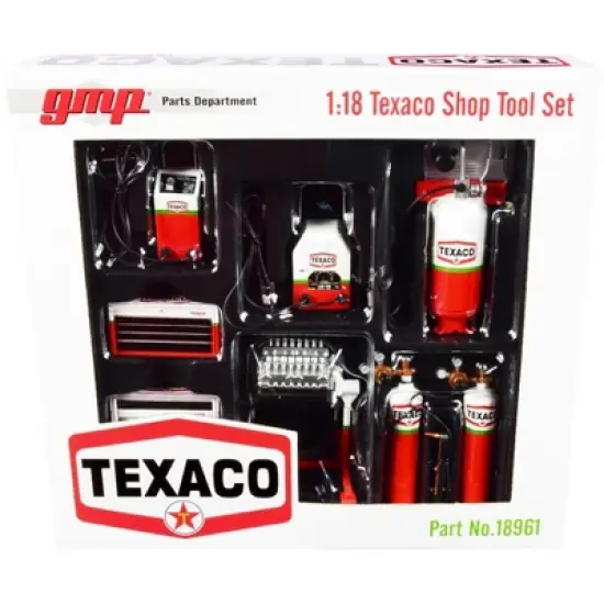 Garage Shop Tools #1 "Texaco Oil" Set of 6 pieces 1/18 Diecast Replica by GMP image {2}