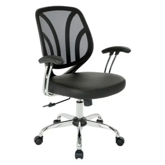 Screen Back Chair Faux Leather - Office Star image {6}