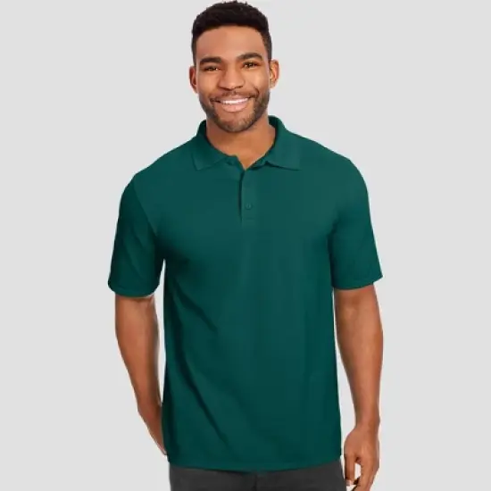 Hanes Men's X-Temp Performance Pique Polo Short Sleeve Shirt image {7}