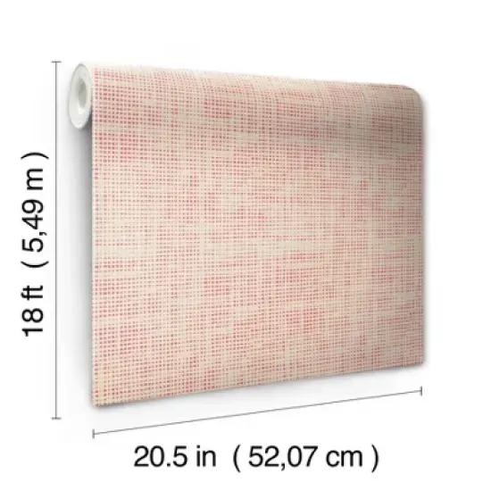Brewster Peel and Stick 1pc Wallpaper Nolan Pink image {5}
