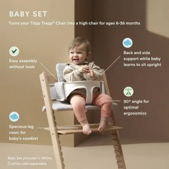 Stokke Tripp Trapp High Chair 2 with Adjustable Newborn Set & Baby Set image {5}