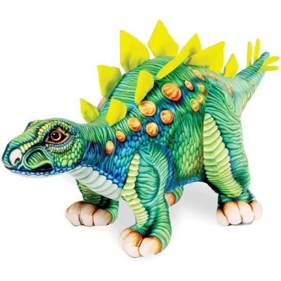 Underwraps Real Planet Stegosaurus Green 22 Inch Realistic Soft Plush image {1}