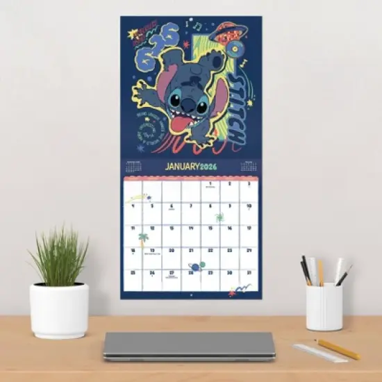 Disney 2026 Stitch 12"x12" Wall Calendar image {4}