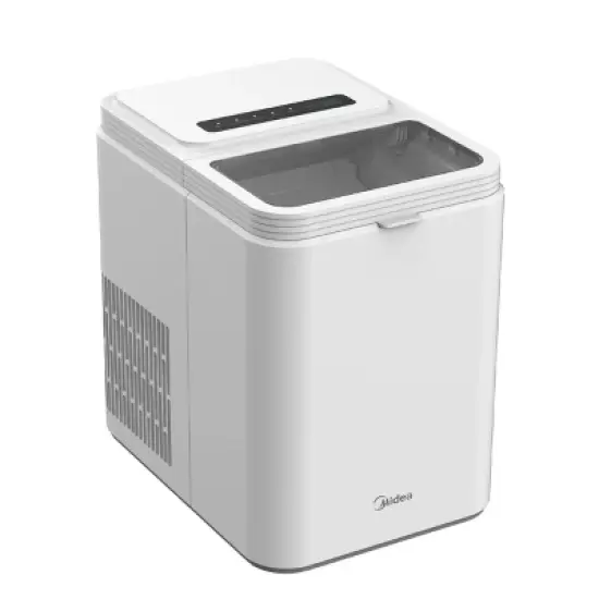 Midea Ice Maker Countertop, Bullet Ice, 26 lbs Daily Production, 2 Ice Sizes, White image {1}