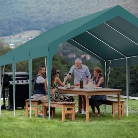 Heavy Duty Carport Outdoor Car Canopy UV Resistant Waterproof Party Tent All-Season Portable Garage Gazebo Shelter image {6}