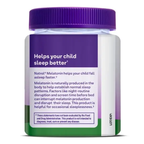 Natrol Kids' Melatonin Sleep Aid 1mg Gummies - Berry image {10}