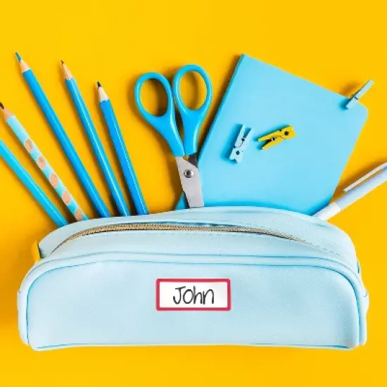 Avery No-Iron Fabric Name Labels, Rainbow Borders Preprinted Designs, Handwrite-Only, 24 Preprinted Labels (40706) image {5}