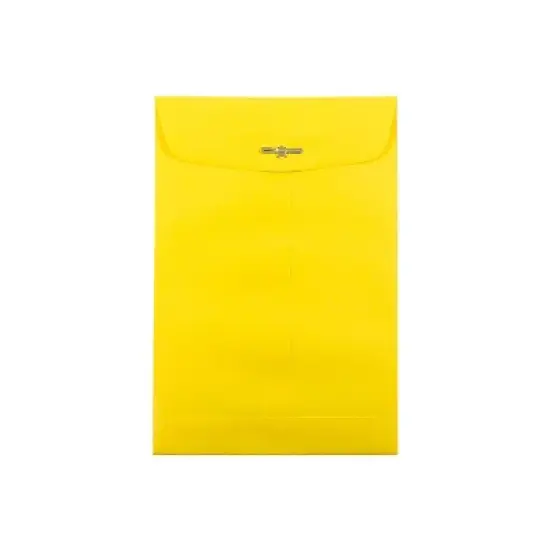 JAM Paper Open End Clasp #1 Catalog Envelope 6" x 9" Yellow 100/Box 87972 image {1}