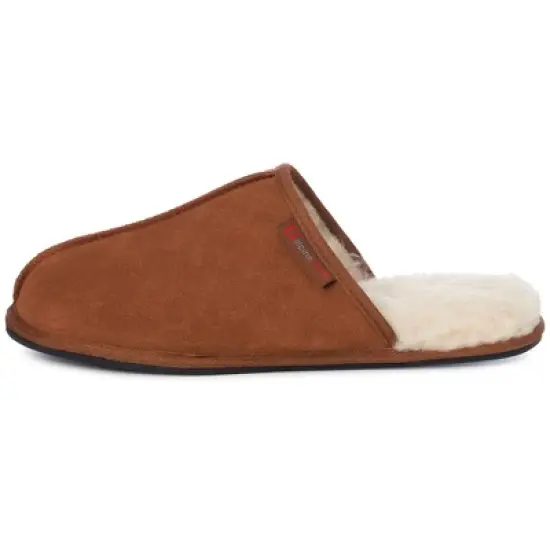 Alpine Swiss Halden Mens Genuine Suede Memory Foam Scuff Slippers image {2}