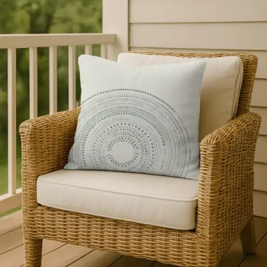 Creative Products White Circle Dot Pattern 18x18 Indoor / Outdoor Pillow image {5}