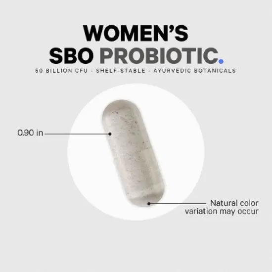 Codeage Women's SBO Probiotic 50 Billion CFU + Whole Food Prebiotics Supplement - 60ct image {8}