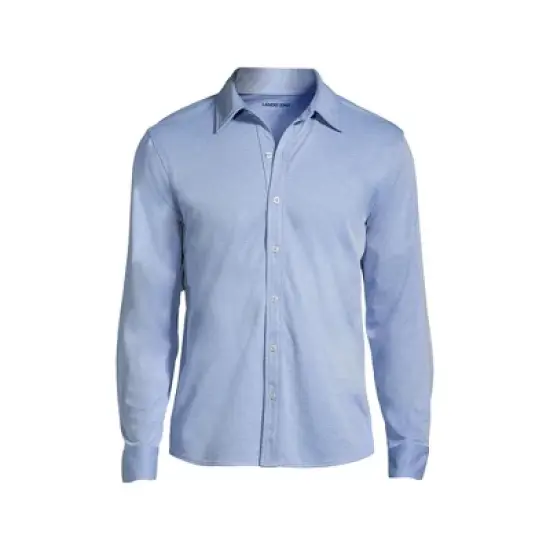 Lands' End Men's Mesh Oxford Shirt image {1}